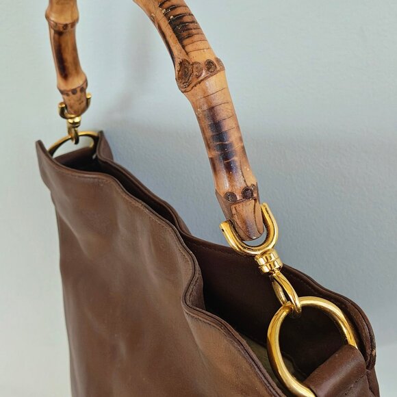 GUCCI Leather Bamboo Handle Bag - Picture 8 of 16